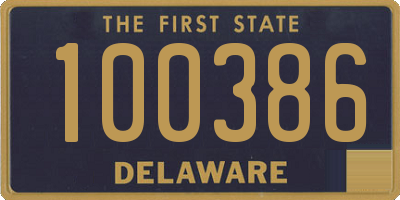 DE license plate 100386