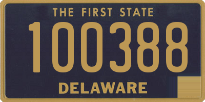 DE license plate 100388