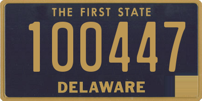 DE license plate 100447