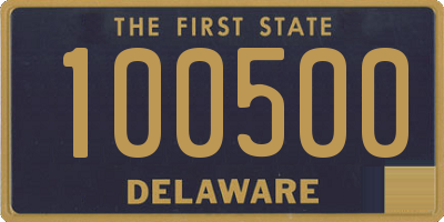 DE license plate 100500