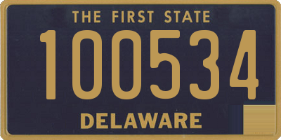 DE license plate 100534