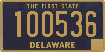 DE license plate 100536