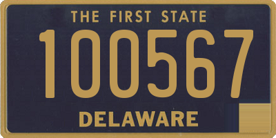 DE license plate 100567