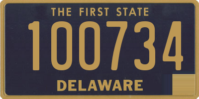 DE license plate 100734