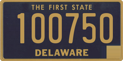 DE license plate 100750