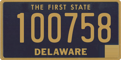 DE license plate 100758