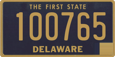 DE license plate 100765