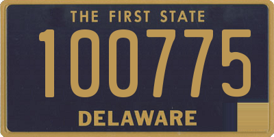 DE license plate 100775