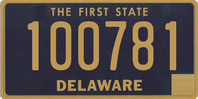 DE license plate 100781