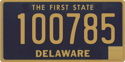 DE license plate 100785