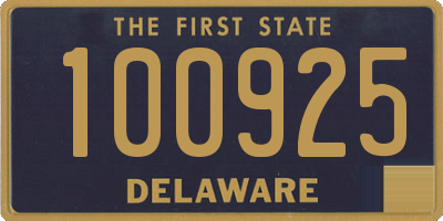 DE license plate 100925