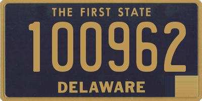 DE license plate 100962