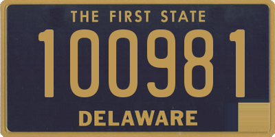 DE license plate 100981