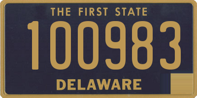 DE license plate 100983