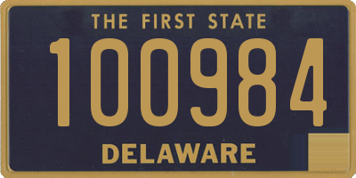 DE license plate 100984