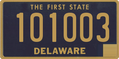 DE license plate 101003
