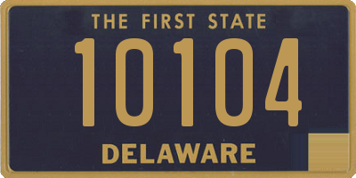 DE license plate 10104