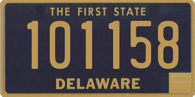 DE license plate 101158