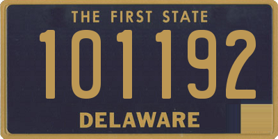 DE license plate 101192