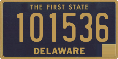DE license plate 101536