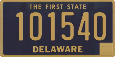 DE license plate 101540
