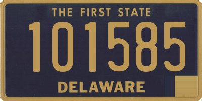 DE license plate 101585