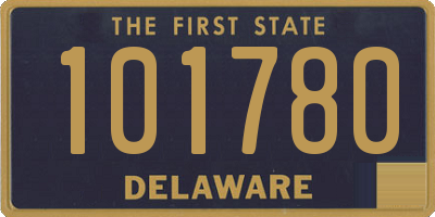 DE license plate 101780