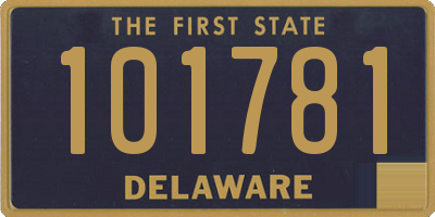 DE license plate 101781
