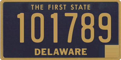 DE license plate 101789