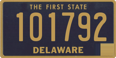 DE license plate 101792