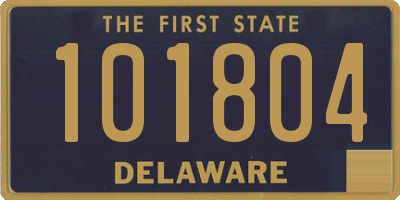 DE license plate 101804