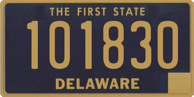 DE license plate 101830
