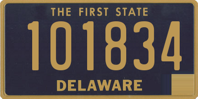 DE license plate 101834