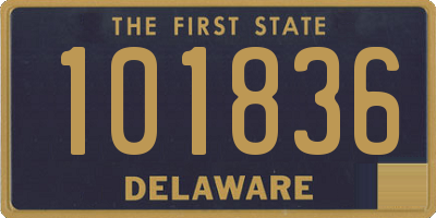 DE license plate 101836