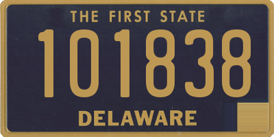 DE license plate 101838