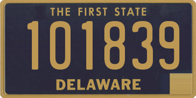 DE license plate 101839