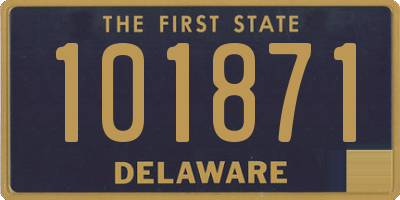 DE license plate 101871