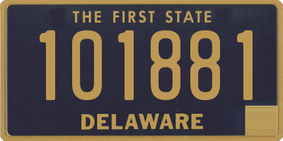 DE license plate 101881