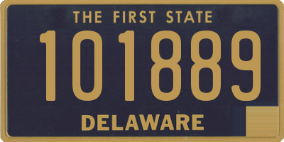 DE license plate 101889