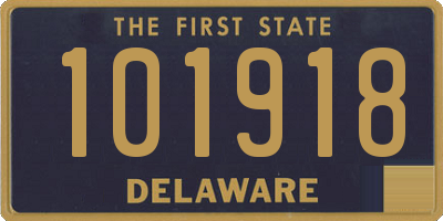DE license plate 101918
