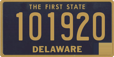 DE license plate 101920