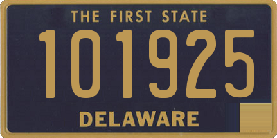 DE license plate 101925