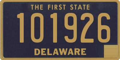 DE license plate 101926
