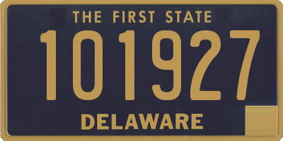 DE license plate 101927