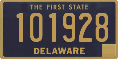 DE license plate 101928