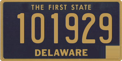 DE license plate 101929