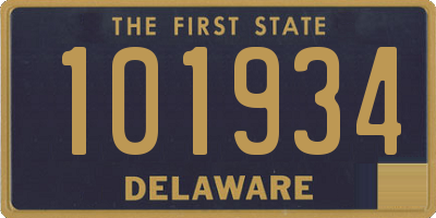 DE license plate 101934