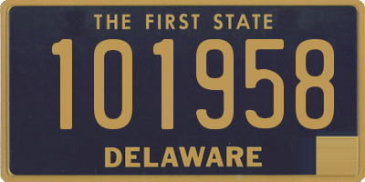 DE license plate 101958