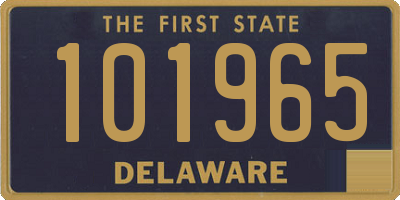 DE license plate 101965