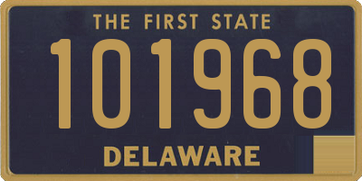 DE license plate 101968